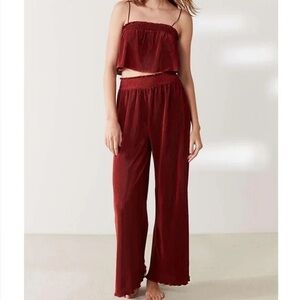 Urban Outfitters Flowy Red Matching Set